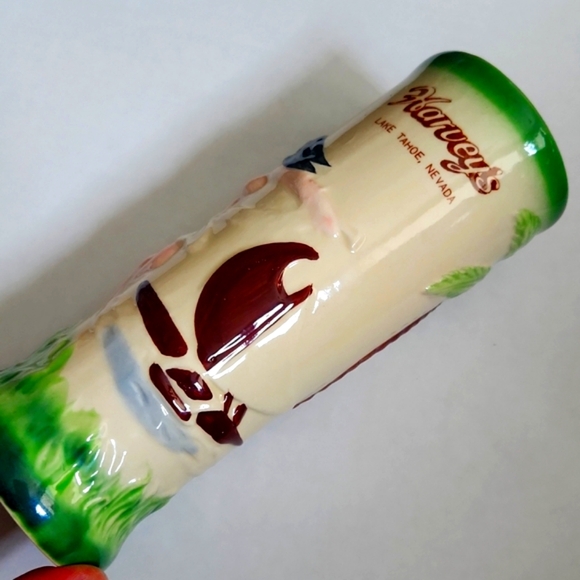 VTG HULA GIRL, toppless Harvey's, Lake Tahoe, Ceramic Glass - Picture 13 of 13